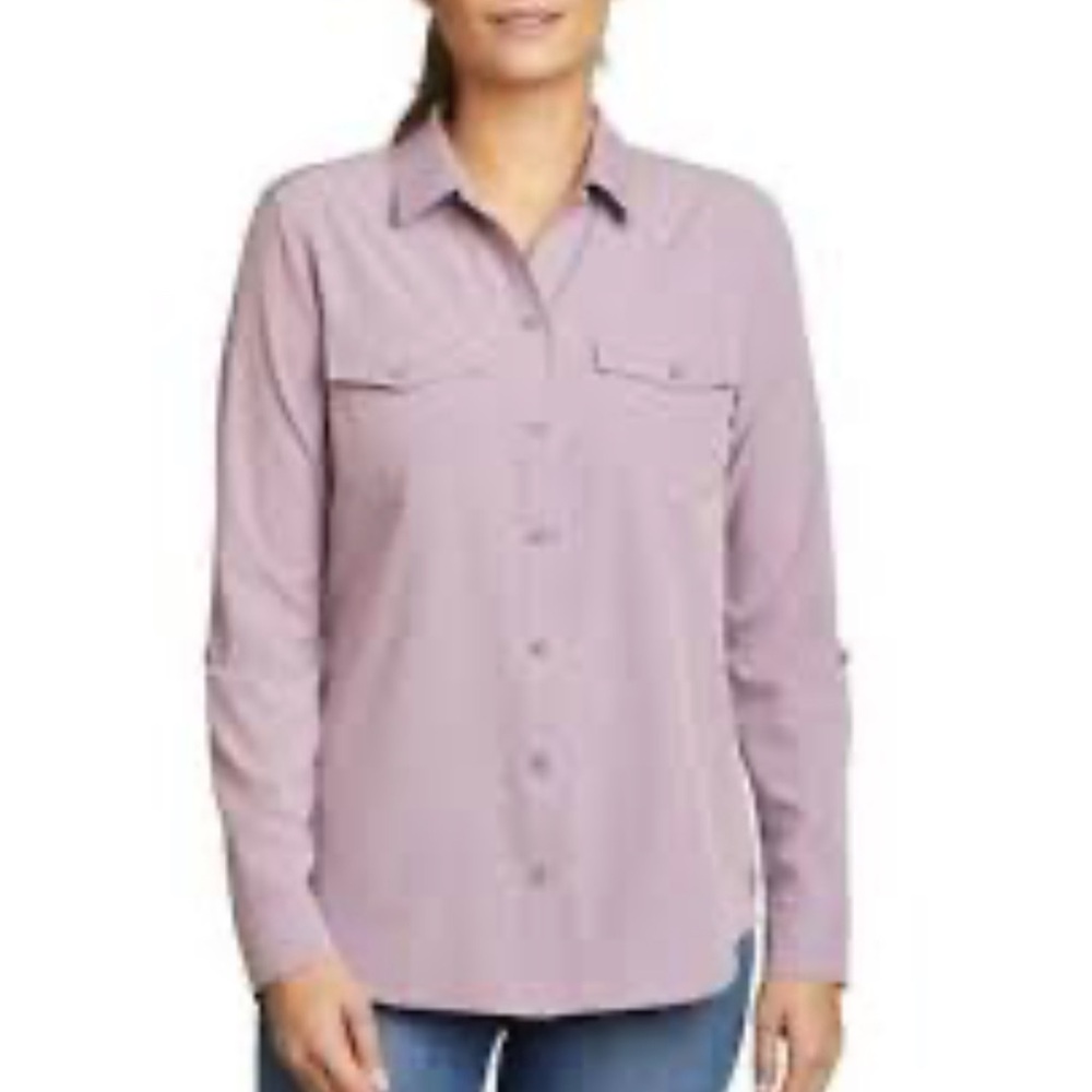 Eddie Bauer— Lavender‎ Button-Up Shirt